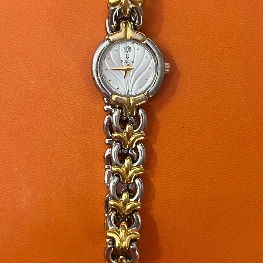 Bulova Women's 98P15 Diamond Accented Two-Tone Watch - Picture 2 of 5